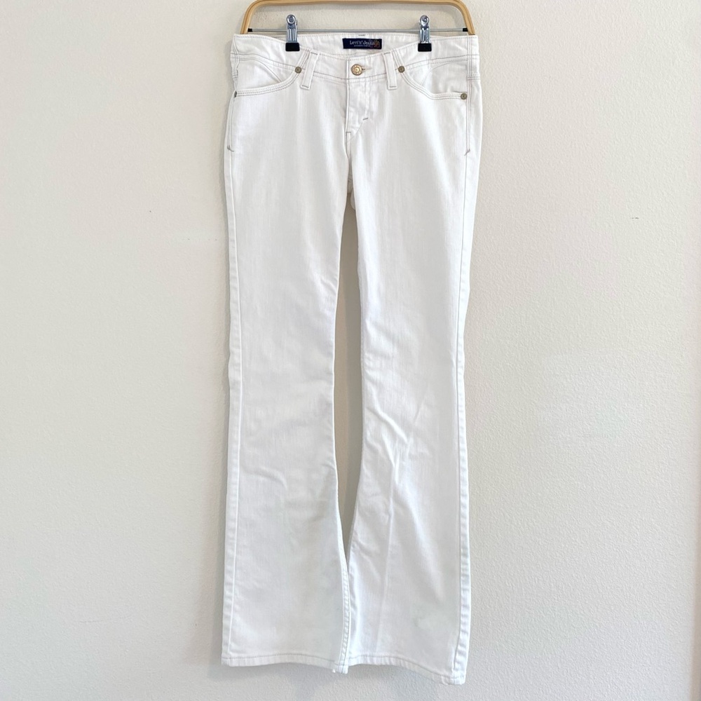 Levis Y2K Bootcut Low Rise Ivory Denim Jeans Size 7M